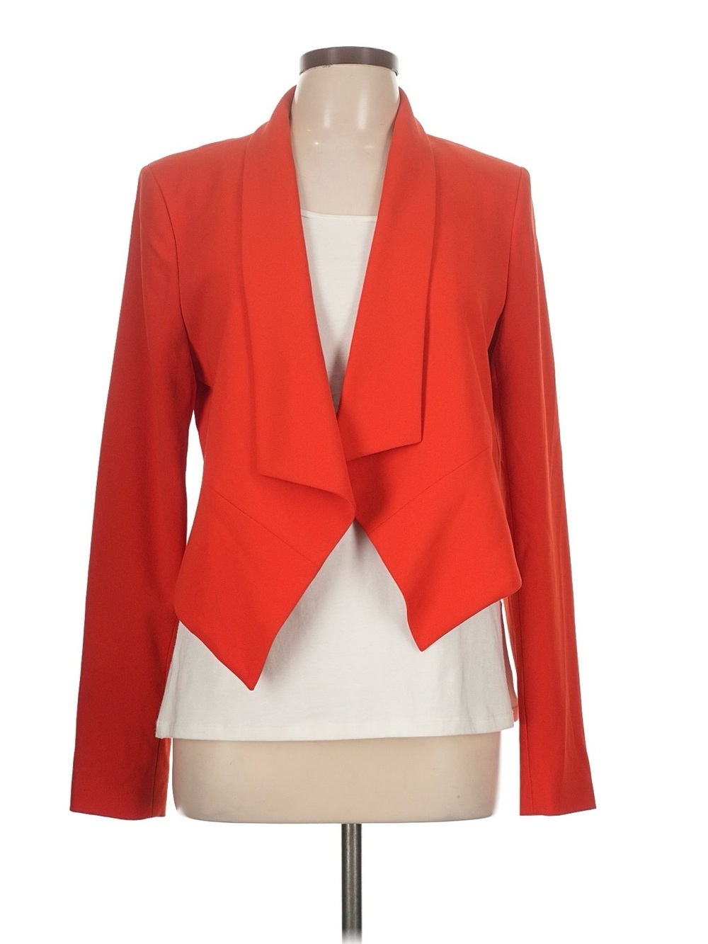 Alice + Olivia Red Cropped Business Casual Blazer L